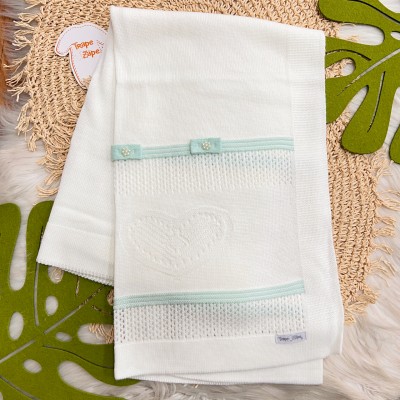    Saída de Maternidade Céu Estrelado Salopete - Verde Água